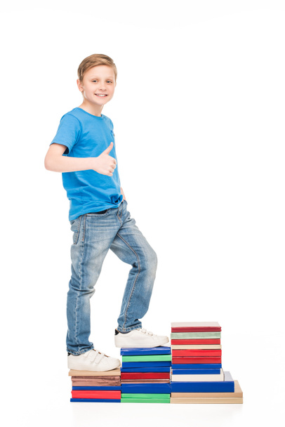 little boy with books - Φωτογραφία, εικόνα