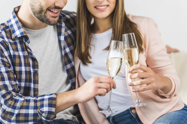 couple drinking champagne - Photo, Image
