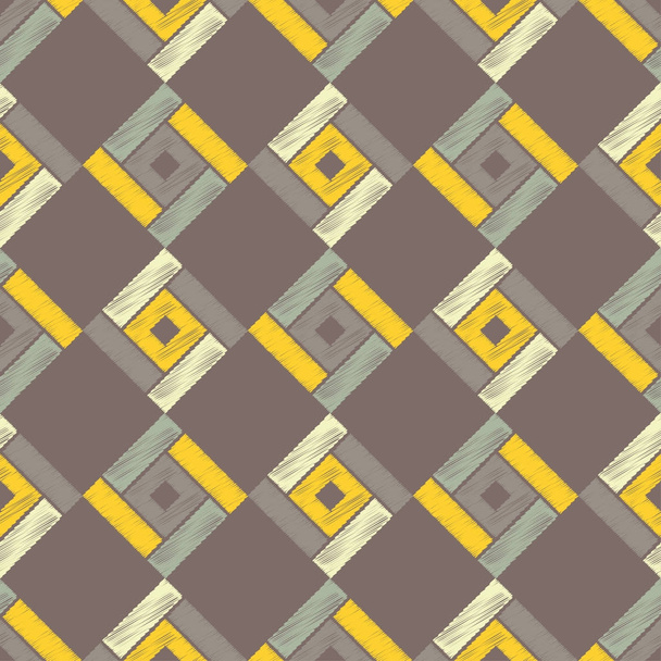 Ethnic boho seamless pattern. Scribble texture. Retro motif. Textile rapport. - Vector, imagen