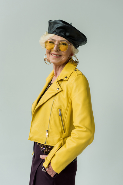 fashionable senior woman   - Фото, изображение