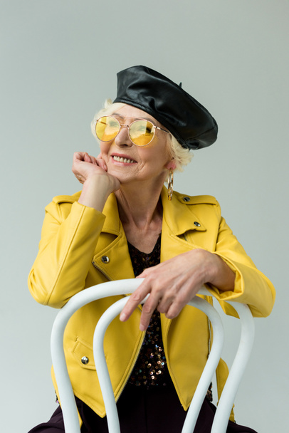 fashionable senior woman  - Фото, зображення
