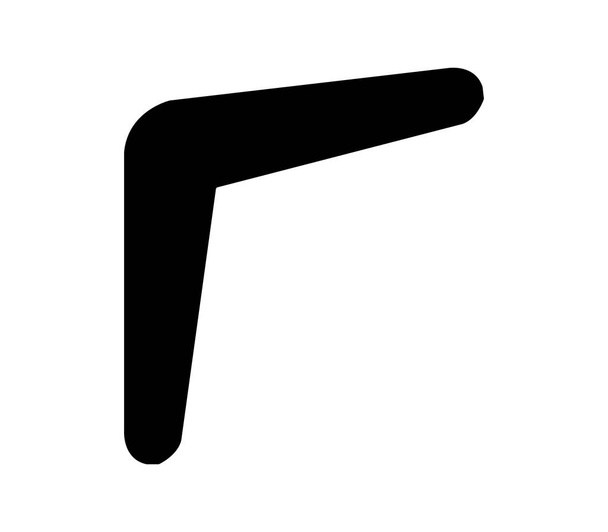 bumeráng ikon fehér háttér - Vektor, kép