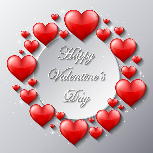 Happy Valentines Day background - Vector, Image