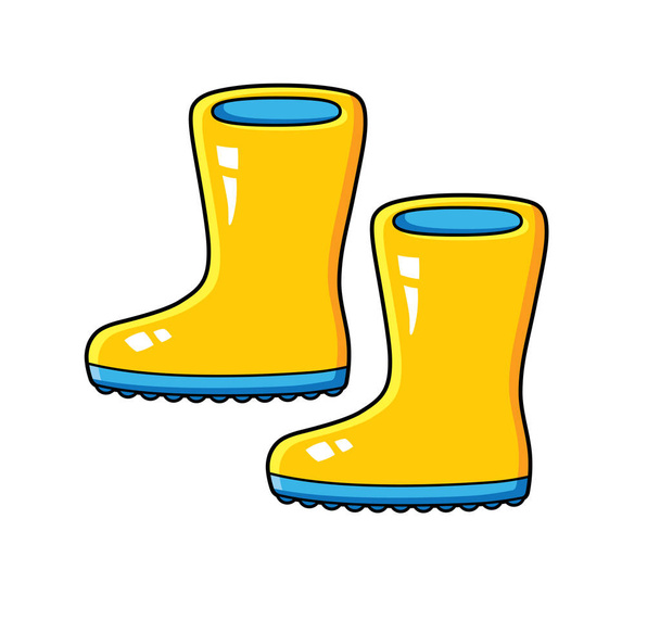 Yellow wellies gum boots. - Vektör, Görsel