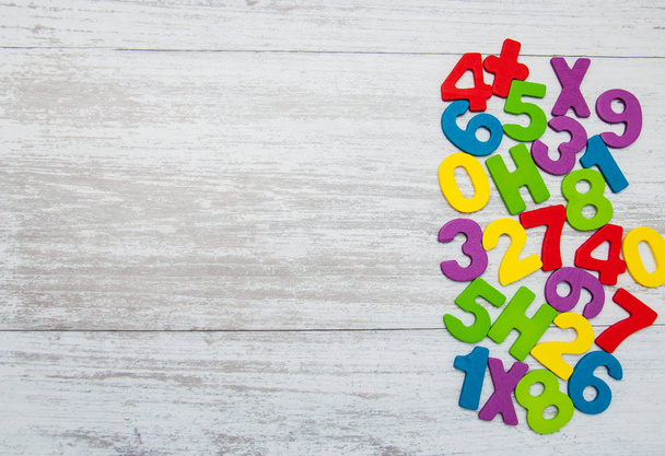 colorful wooden numbers - Photo, Image