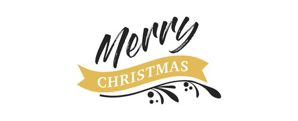 Весела різдвяна мальована листівка, ілюстрації та ікони, дизайн літер
  - Вектор, зображення