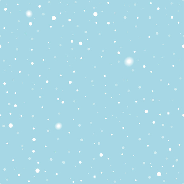 Kerst schoon naadloze patroon met sneeuw - Vector, afbeelding