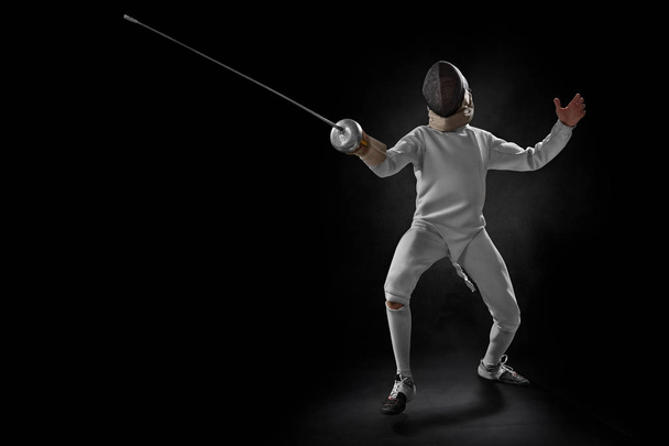 male fencer in action - Photo, Image
