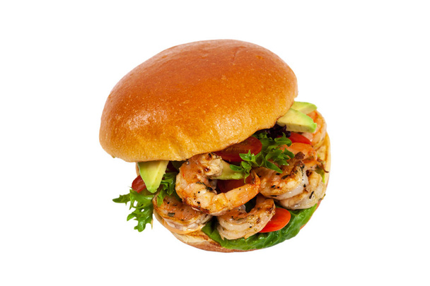 Homemade Shrimp Burgers - Photo, Image