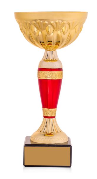 Zlatá trofej izolovaných na bílém pozadí. - Fotografie, Obrázek