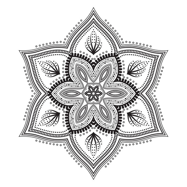 Ronde bloem mandala sieraad - Vector, afbeelding