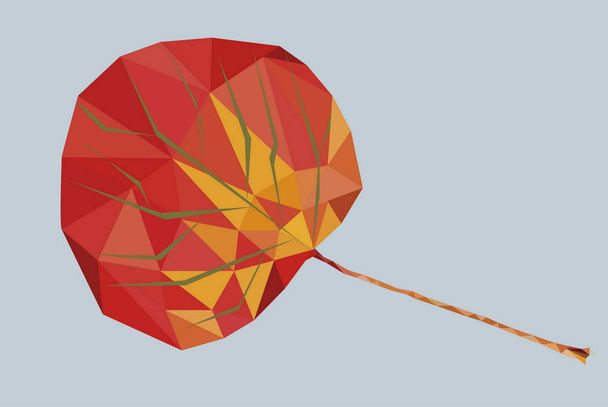 polígono imagen otoño hoja aliso
 - Vector, imagen
