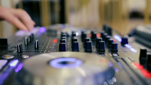Hands of a Disc Jockey on the Professional Mixing Controller - Footage, Video