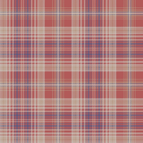 Vintage check plaid fabric texture seamless pattern - Vector, Image