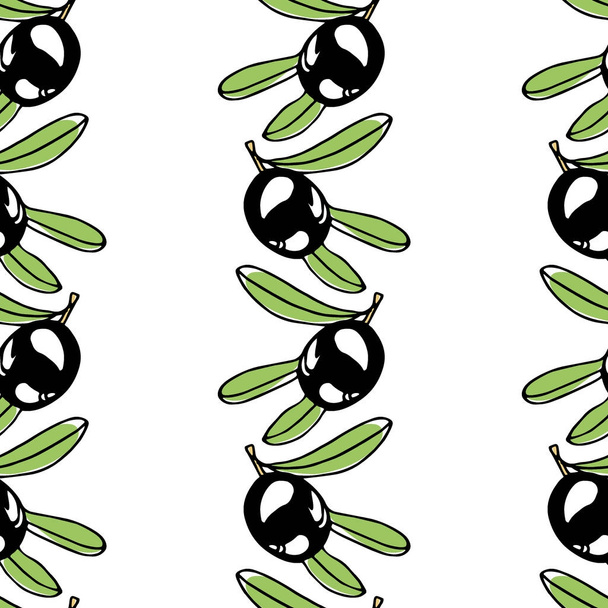 Olive branches pattern - Vector, afbeelding
