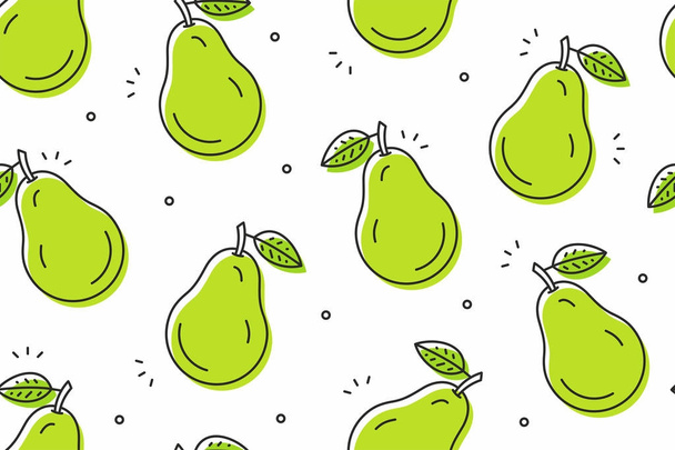 Pears seamless pattern - Vector, Imagen