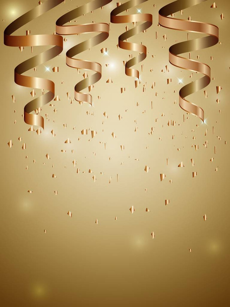 Золотий конфетті фону
 - Вектор, зображення