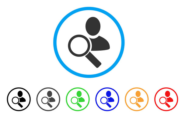 Find User Rounded Icon - Vector, imagen