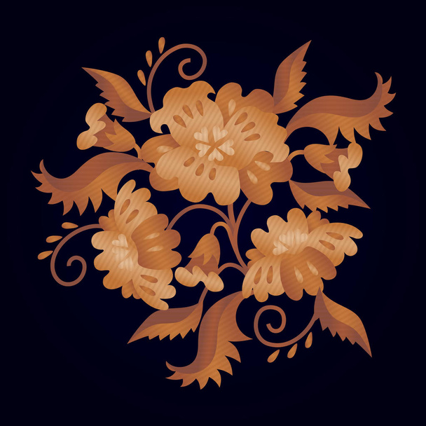 Thatched flowers.Eps 10. - Vector, imagen