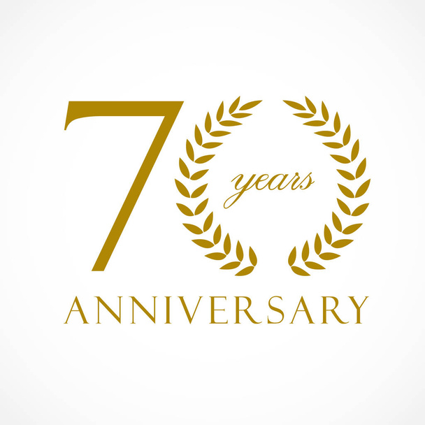 70 years old luxurious logo - Vector, Image