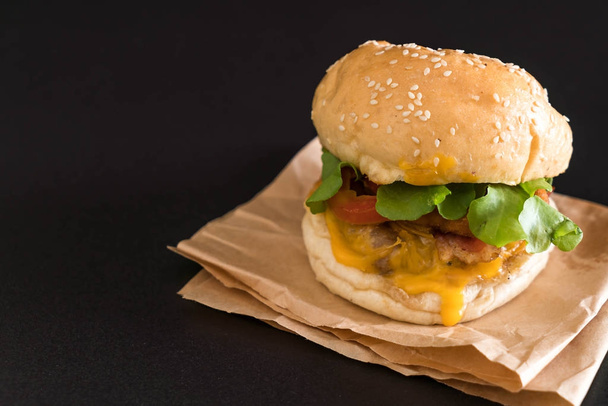 Close-up of home made fresh tasty burger  - Fotó, kép