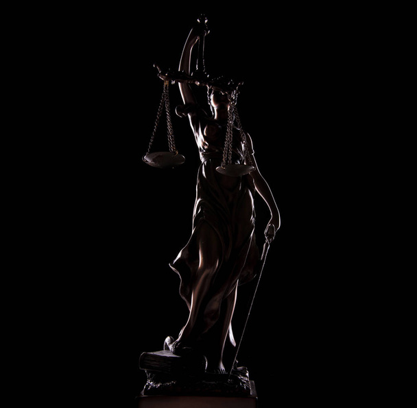 full length picture of goddess of justice statue - Fotó, kép