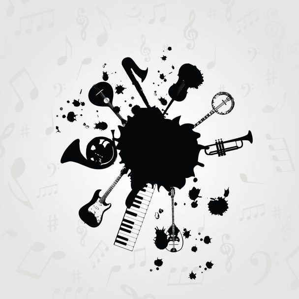 Spot with musical instruments - Vector, afbeelding