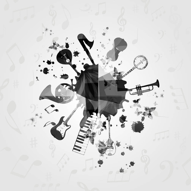 Spot with musical instruments - Vector, Image