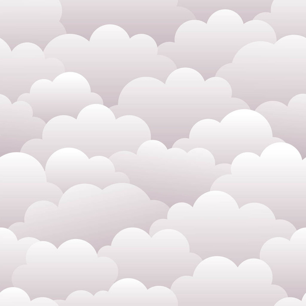 White clouds. Seamless vector pattern - Vecteur, image