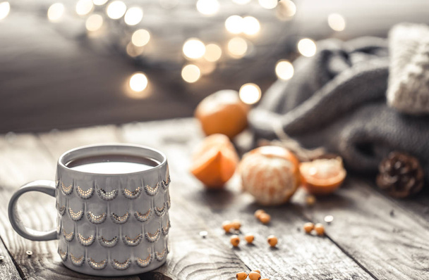 a cozy Christmas tea Cup still life - Photo, Image
