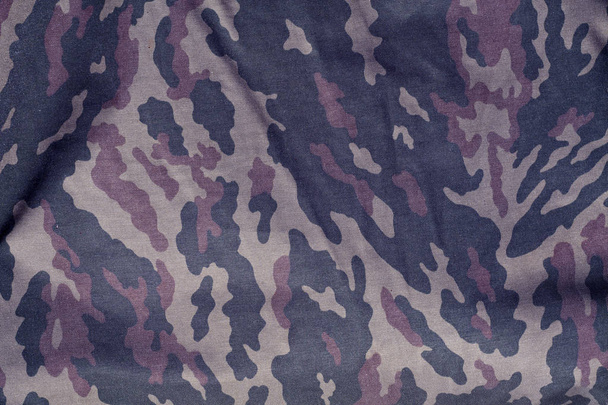 Blue toned military camouflage uniform pattern. - Photo, Image