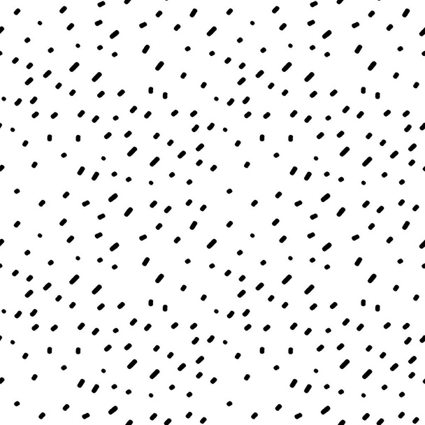 hand drawn black confetti on white background simple abstract seamless vector pattern illustration - Vector, Image