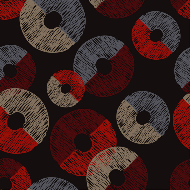 Polka dot seamless pattern. Scribble texture. Textile rapport. - Vector, Imagen