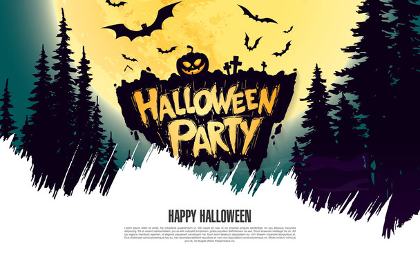 Halloween party poster - Vektor, kép