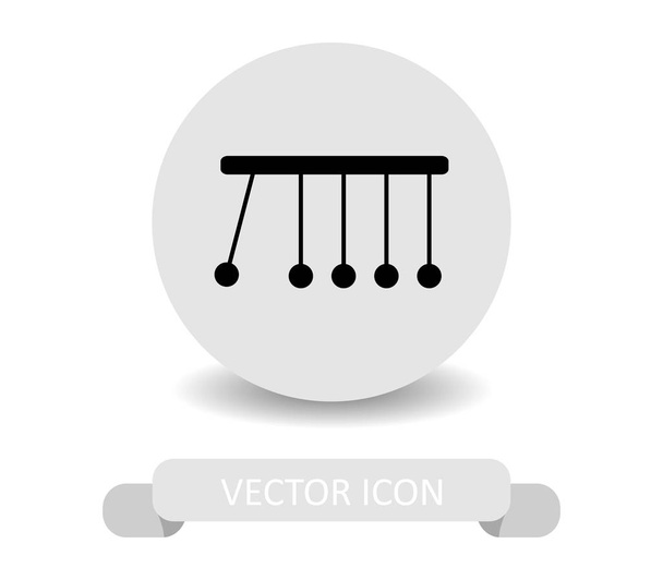 icono de la cuna newtons sobre fondo blanco
 - Vector, Imagen