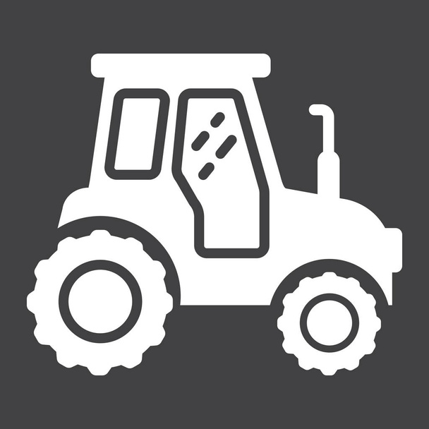 Traktor karakterjel ikon, a közlekedés és a jármű - Vektor, kép