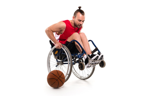 Basketball player in wheelchair  - Foto, Imagen
