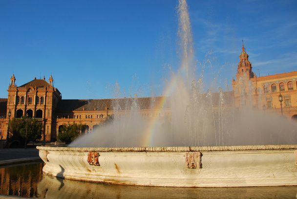 Fountain in Plaza de Espana, Seville. - Photo, Image