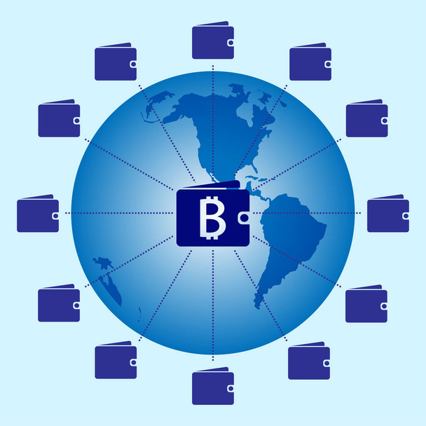 Business block chain illustration. - Vector, Image