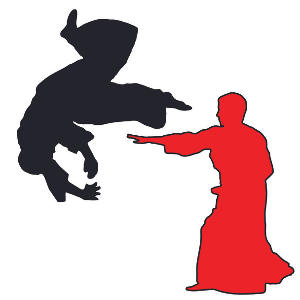 Dövüş sanatları - aikido - Vektör, Görsel