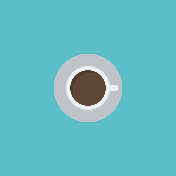 Lapos ikon kupa elemet. Lapos ikon csészealj elszigetelt tiszta háttér vektor illusztráció. Lehet használni, mint a kávé, csésze és csészealj szimbólumok. - Vektor, kép