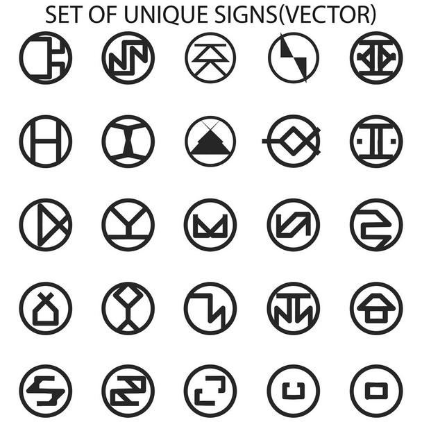the unique signs - Vector, Image