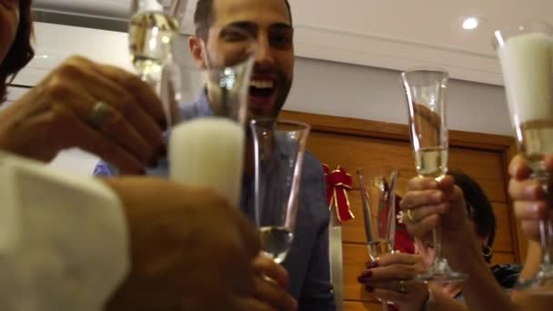 Familie samen kerst Cheers Concept - Video