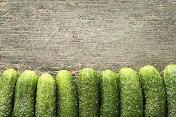 Fresh green cucumbers - Foto, Imagen