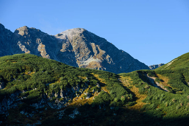 Вид на вершину горы Татры в Словакии в солнечный день
 - Фото, изображение