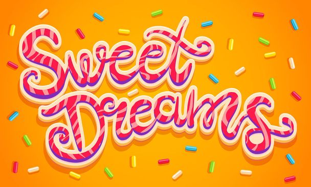 Sweet dreams lettering - Vettoriali, immagini