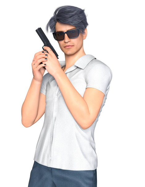3D CG rendering of a young man - Fotó, kép
