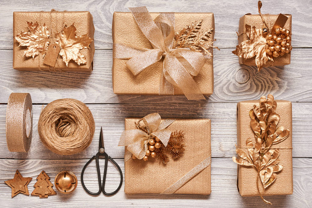 Creatively wrapped presents - Photo, Image