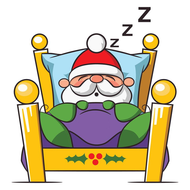 Papá Noel dormido
  - Vector, imagen
