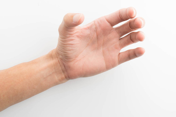 hand holding something on white - Фото, изображение